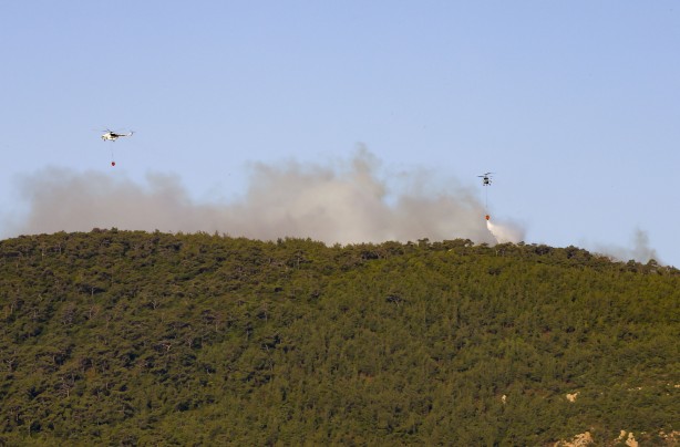 Foto - Foça'da orman yangını