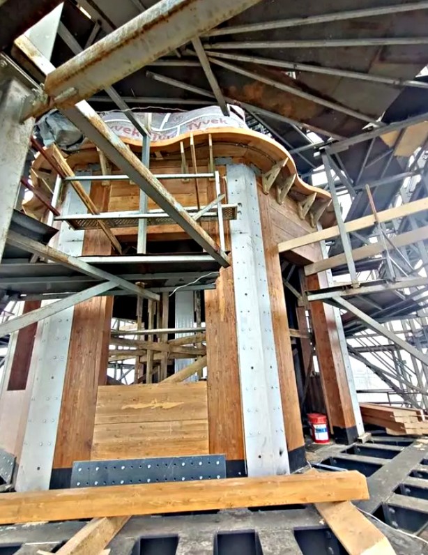 Foto - Fotoğraflar geldi! Kız Kulesi'nde kubbe ahşap imalatları tamamlandı... İşte son görüntü...