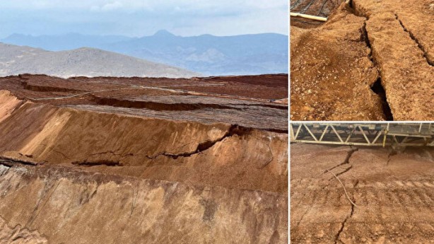 Fotoğraflar ortaya çıktı! Madende toprak kayması öncesi inanılmaz görüntü