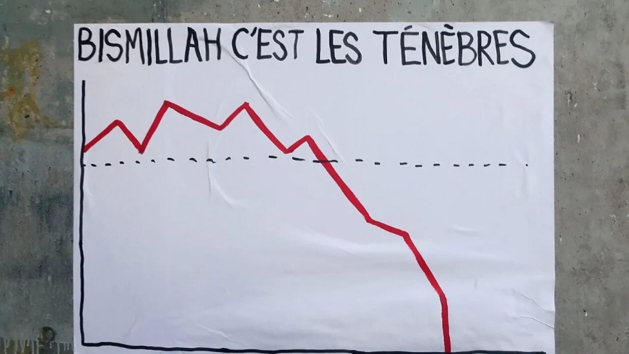 Foto - Fransa sokaklarında yayılan ‘Bismillah’ pankartının sırrı çözüldü! Bir anda slogan haline geldi