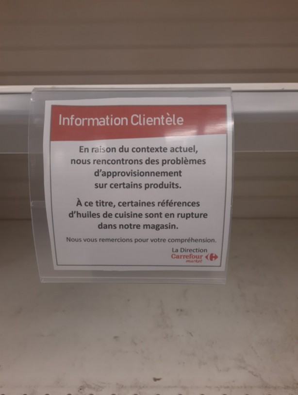 Foto - Fransa’da Ayçiçek yağı kalmadı! Raflar boşaldı