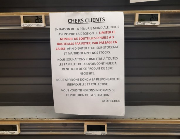 Foto - Fransa’da Ayçiçek yağı kalmadı! Raflar boşaldı