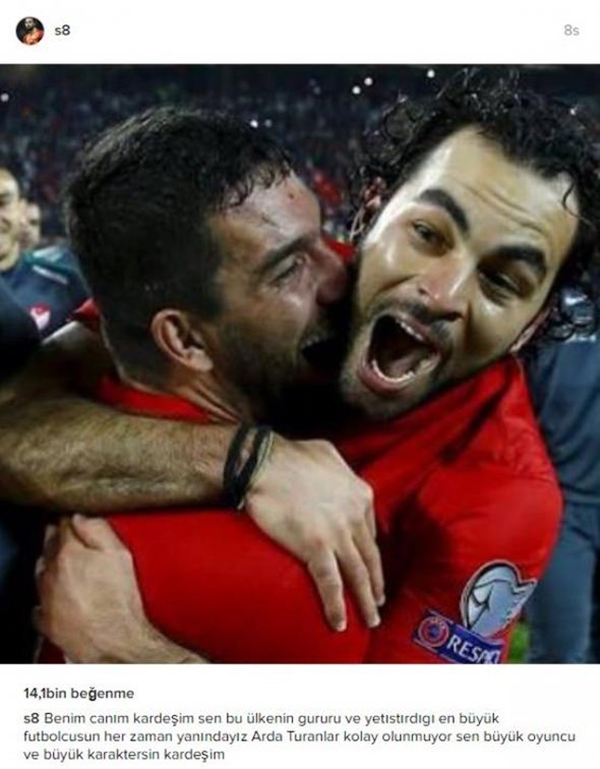 Foto - Futbol camiasından Arda Turan'a destek