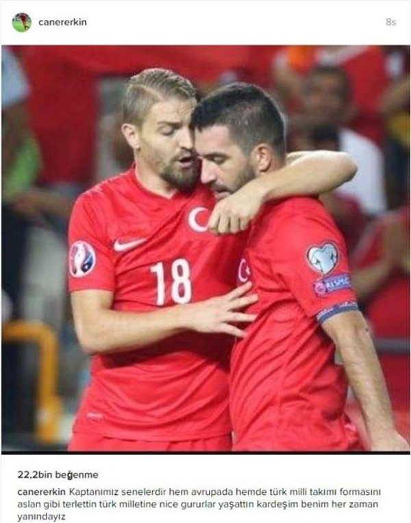 Foto - Futbol camiasından Arda Turan'a destek