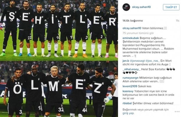 Foto - Futbolculardan hain saldırıya tepki yağdı