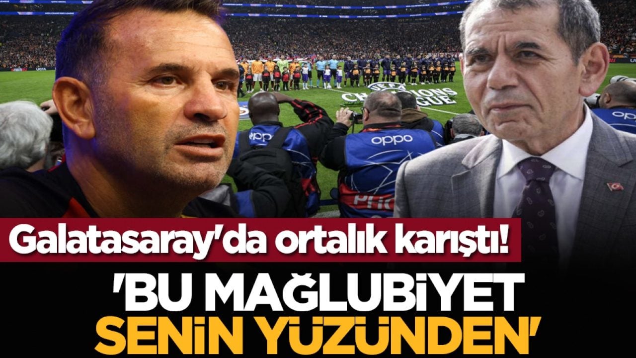 Galatasaray'da ortalık karıştı! 'Bu mağlubiyet senin yüzünden'