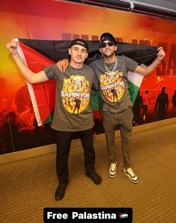 Foto - Galatasaray'ın yıldız oyuncularından Filistin'e destek!