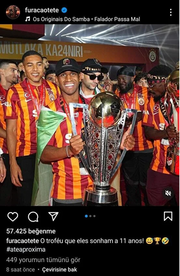 Foto - Galatasaraylı oyuncudan Fenerbahçelileri çıldırtacak paylaşım!