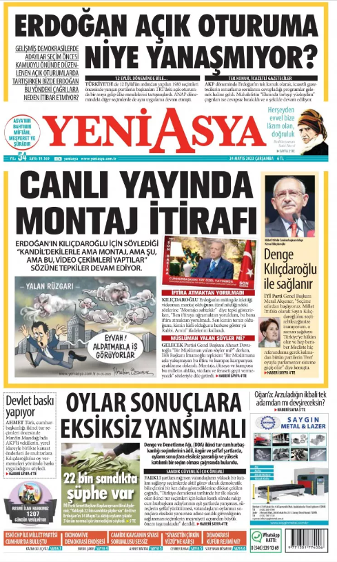 Foto - Gazete 1. sayfaları