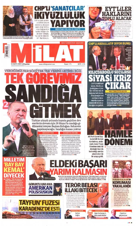 Foto - Gazete 1. sayfaları