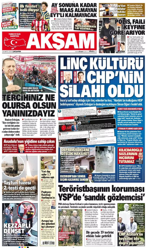 Foto - Gazete 1. sayfaları