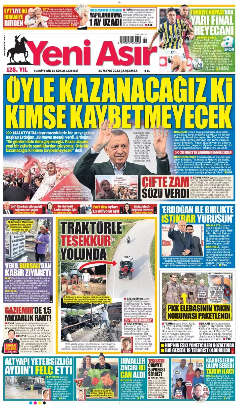 Foto - Gazete 1. sayfaları