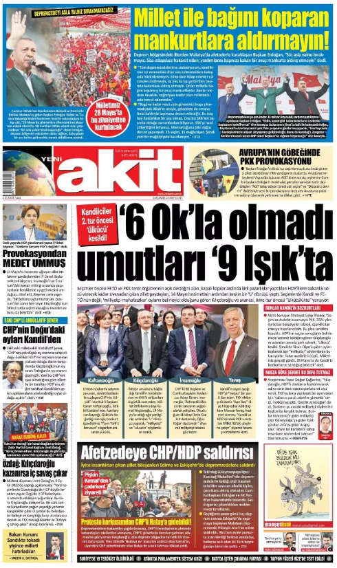 Foto - Gazete 1. sayfaları