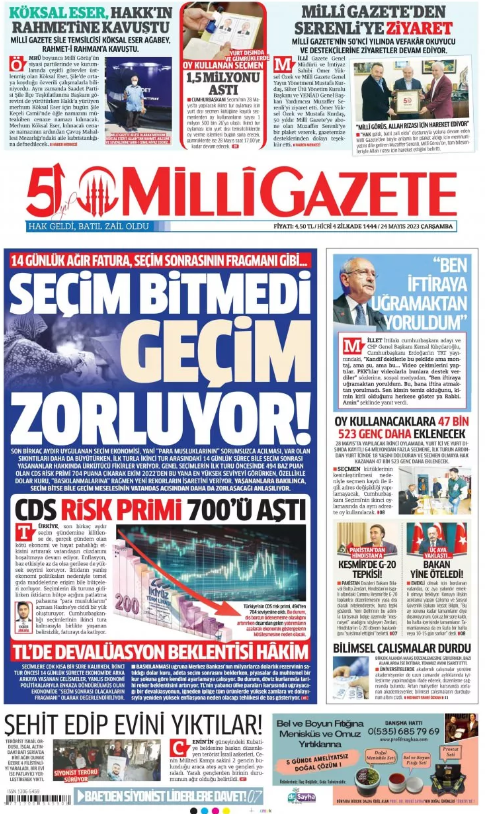 Foto - Gazete 1. sayfaları