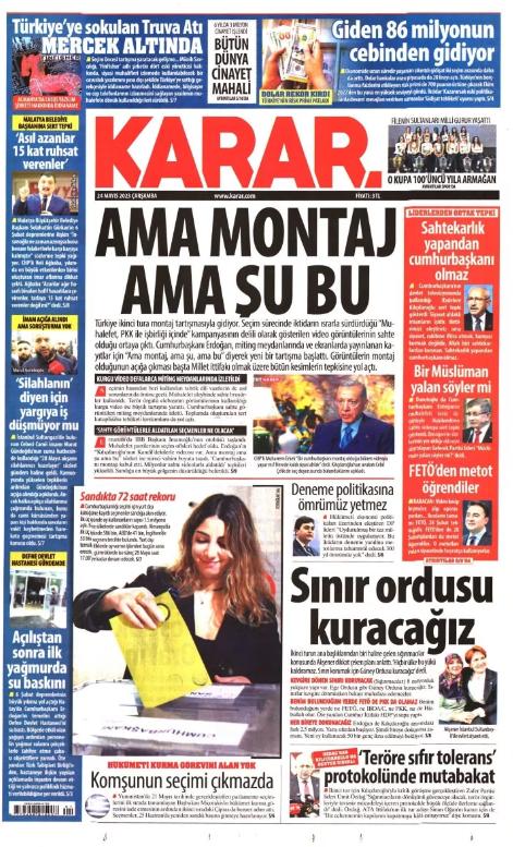Foto - Gazete 1. sayfaları
