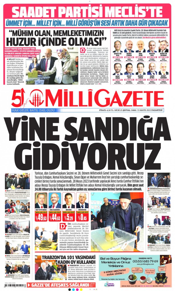 Foto - Gazeteler seçim sonuçlarını nasıl gördü? Çamur medyasında akıllara zarar manşet