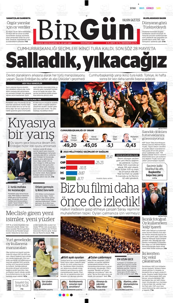 Foto - Gazeteler seçim sonuçlarını nasıl gördü? Çamur medyasında akıllara zarar manşet