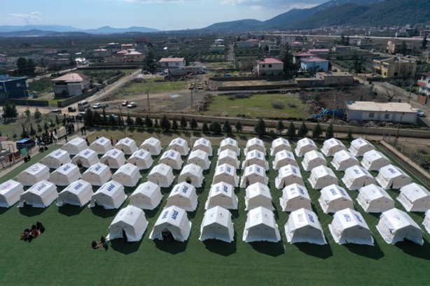 Foto - Gaziantep-İslahiye'de depremzedeler için çadır kuruldu