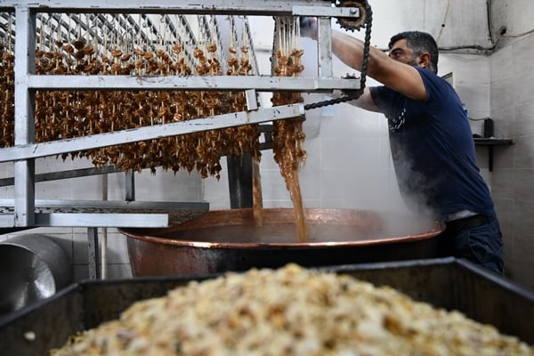 Foto - Gaziantep'in üzümleri cevizli sucuğa dönüşüyor!