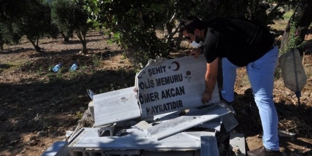 Gaziantep'te şehidin hatırasına çirkin saldırı!