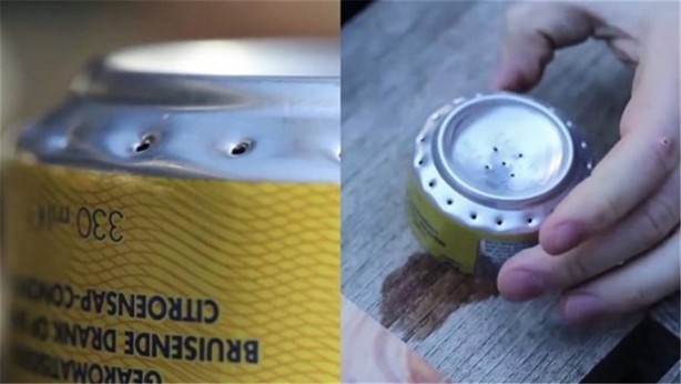 Foto - Gazlı içecek kutusuyla yaptığı şeye inanamayacaksınız