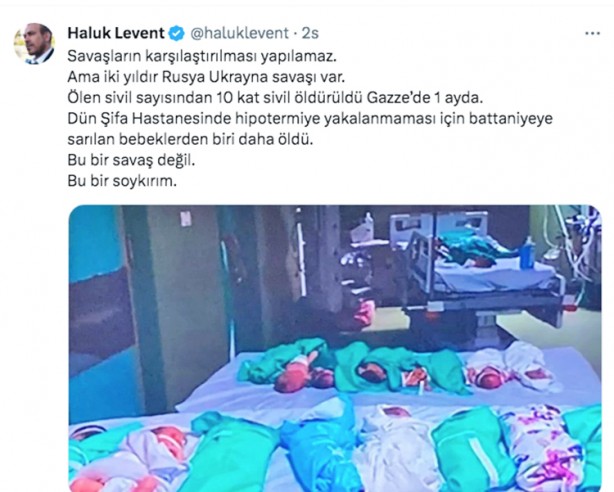 Foto - Gazze’de bir soykırım yaşandığını dile getiren Haluk Levent isyan etti: Bir bebek daha öldü