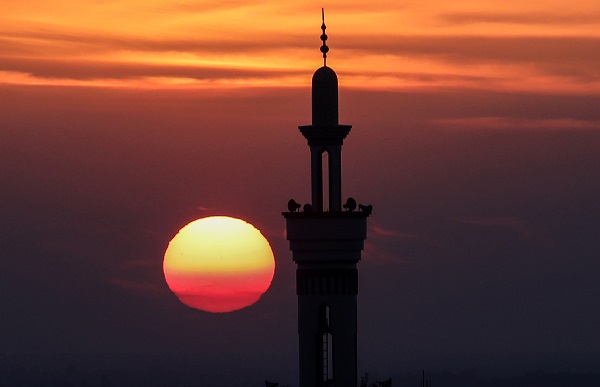 Gazze’de gün batımı objektiflere yansıdı