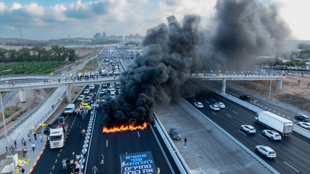 Foto - İsrail'e karşı İsrailli protestocular otoyolları kapattı! ﻿Gazze'de abluka can almaya devam ediyor