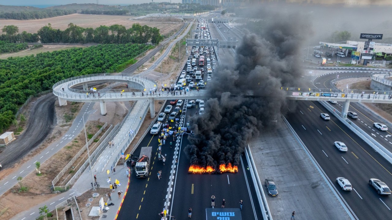 Foto - İsrail'e karşı İsrailli protestocular otoyolları kapattı! ﻿Gazze'de abluka can almaya devam ediyor
