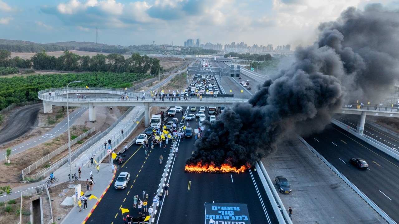 Foto - İsrail'e karşı İsrailli protestocular otoyolları kapattı! ﻿Gazze'de abluka can almaya devam ediyor