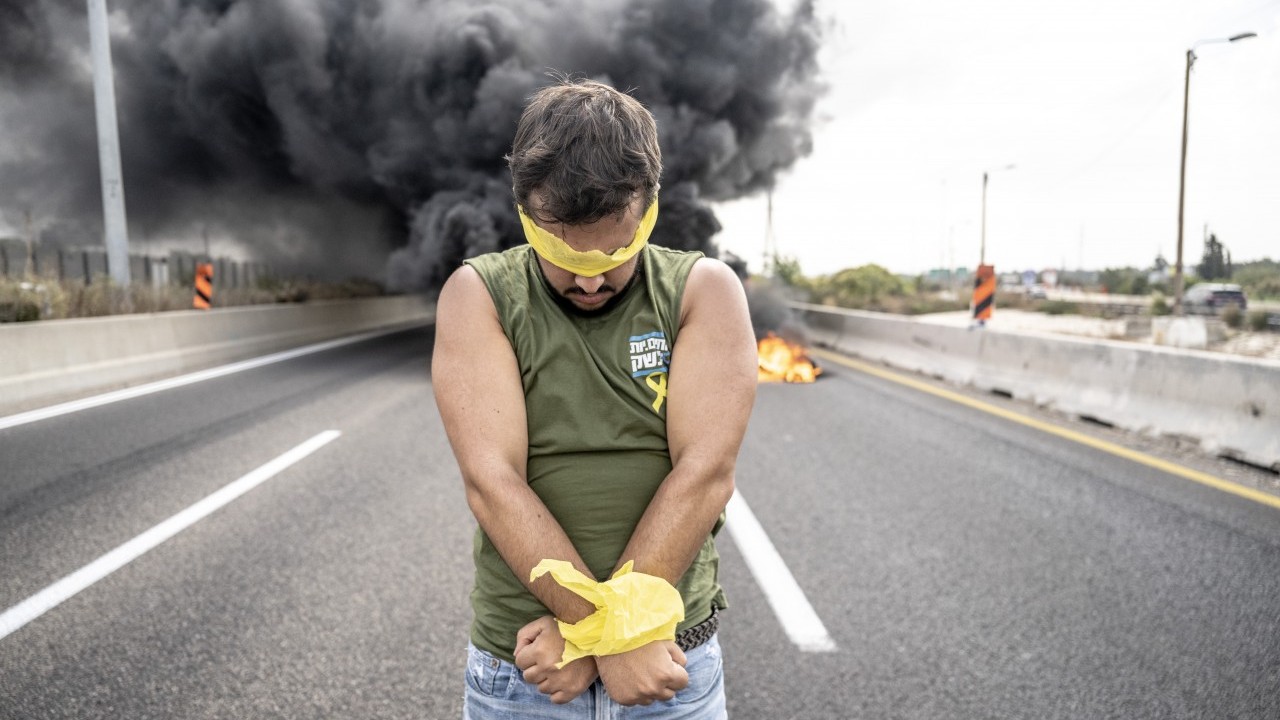 Foto - İsrail'e karşı İsrailli protestocular otoyolları kapattı! ﻿Gazze'de abluka can almaya devam ediyor
