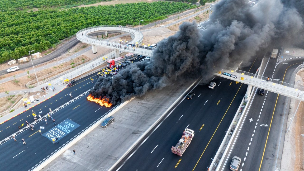 Foto - İsrail'e karşı İsrailli protestocular otoyolları kapattı! ﻿Gazze'de abluka can almaya devam ediyor