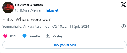 Foto - Gece yarısı Türkiye için hiç beklenmedik F-35 paylaşımı geldi: Where were we?