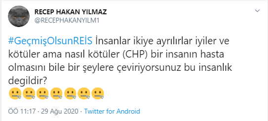 Foto - "Geçmiş olsun Reis" mesajlarının ardından Kemalistlerden Erdoğan için rezil sözler!