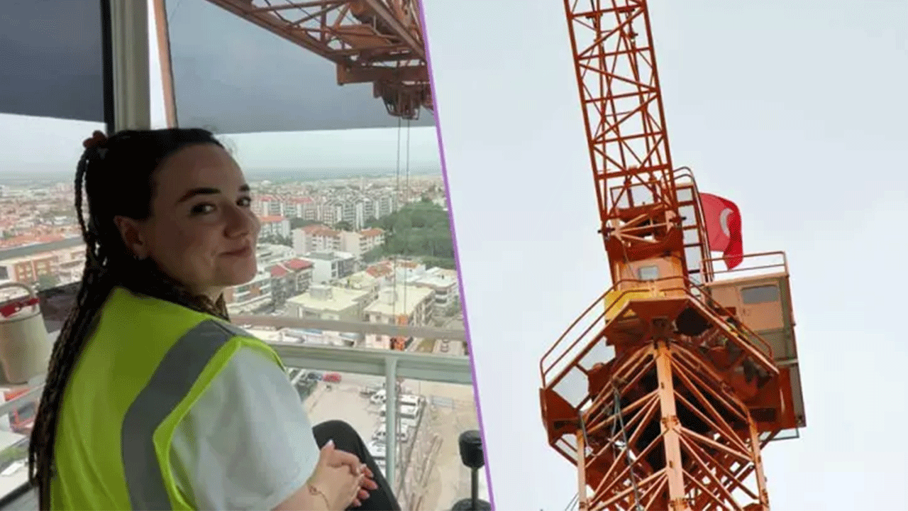 Genç kadın herkesi şaşırttı: Mesleğini bırakıp vinç operatörü oldu!