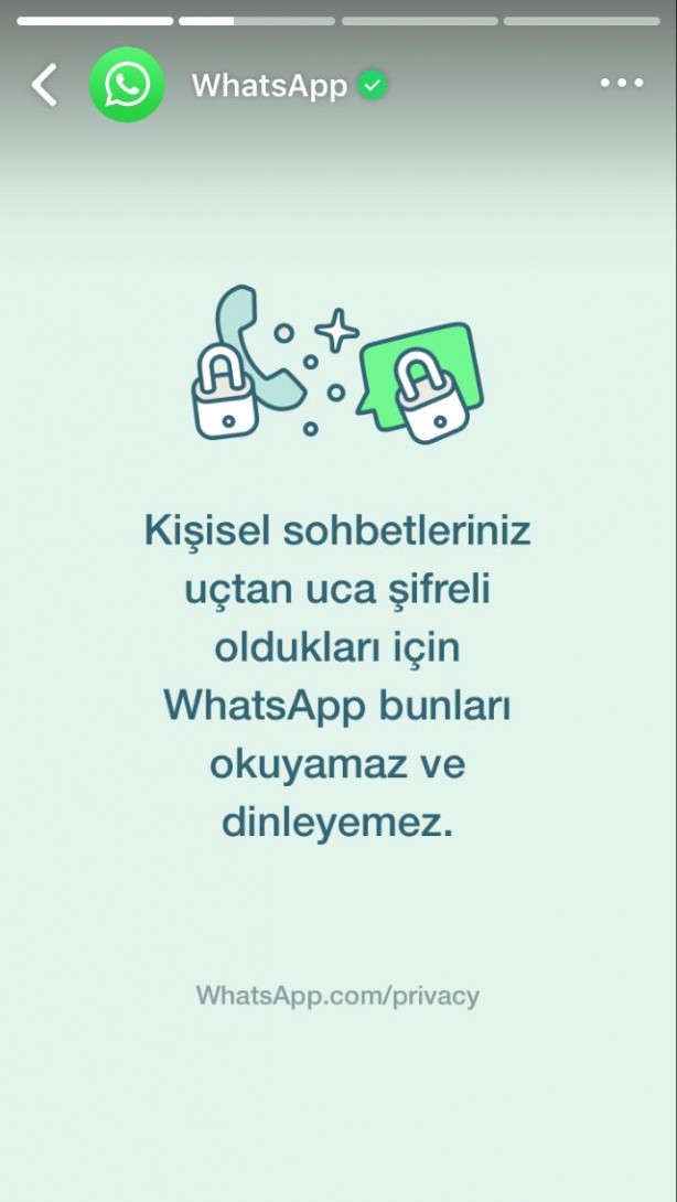 Foto - ‘Kişisel sohbetleriniz uçtan uca şifreli olduğu için WhatsApp bunları okuyamaz ve dinleyemez’