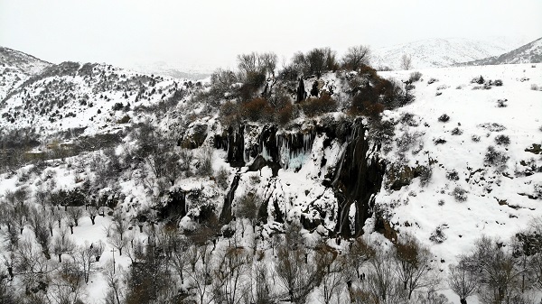 Foto - Girlevik Şelalesi kışın bir başka güzel