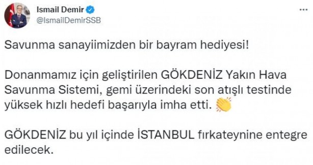 Foto - Gökdeniz testi başarıyla tamamlandı