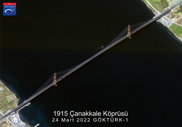 Foto - GÖKTÜRK-1 fotoğrafladı! İşte uzaydan 1915 Çanakkale Köprüsü