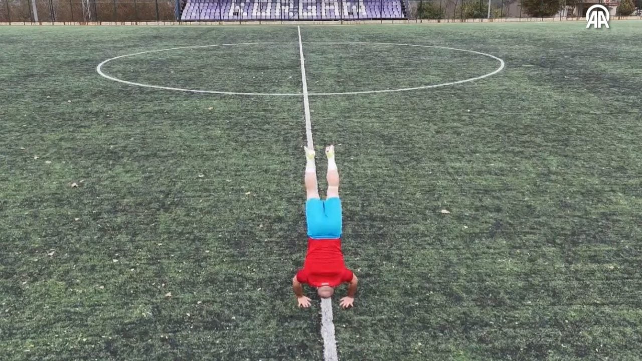 Foto - Gol sevinciyle ilgi odağı olmuştu! Şimdi Guinness rekoru kırmayı hedefliyor