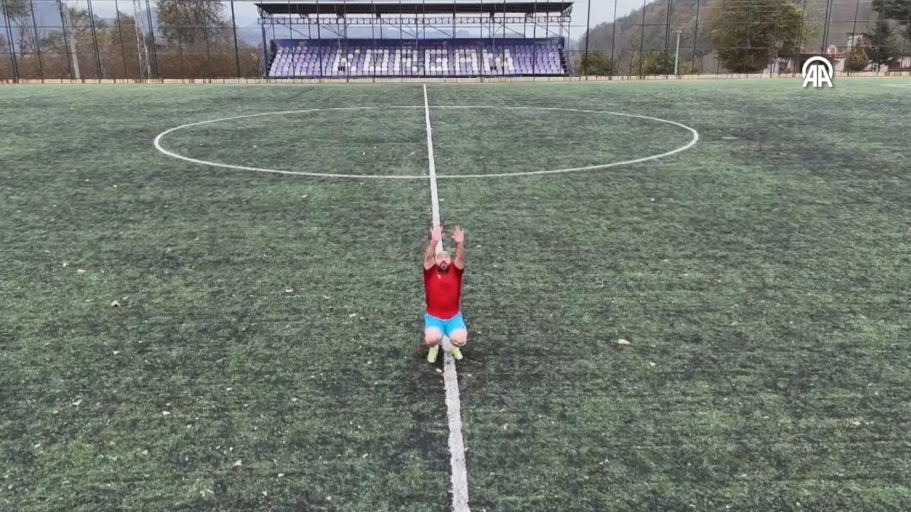 Foto - Gol sevinciyle ilgi odağı olmuştu! Şimdi Guinness rekoru kırmayı hedefliyor