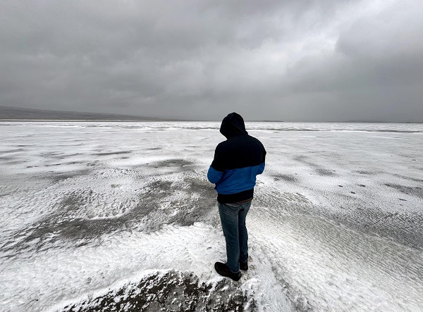 Foto - Gölün yüzeyi buz tuttu ortaya bu görüntüler çıktı