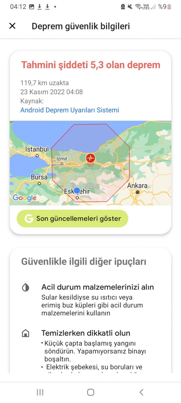 Foto - Google depremi saniyeler öncesinden nasıl bildi! Telefonda bu ayarı açmak için…