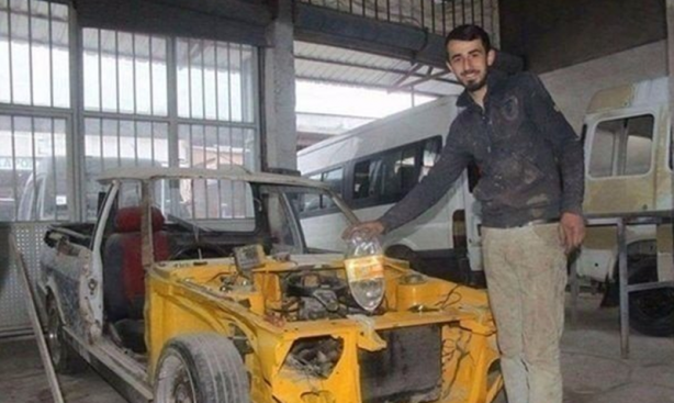 Foto - Görenler gözlerine inanamadı! Hurda Tofaş Kartal'ı başka bir modele dönüştürdü