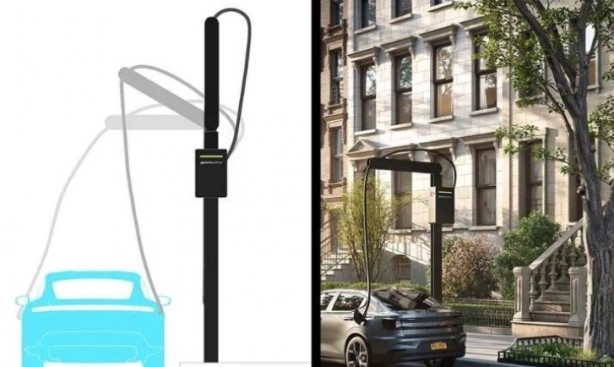 Foto - Görenler ne olduğunu anlamıyor! Elektrikli araçlara sıra dışı şarj sistemi