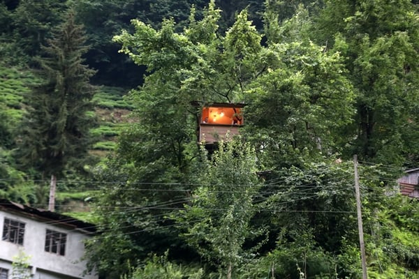 Foto - Görenler şaştı kaldı... Yerden tam 20 metre yükselikte