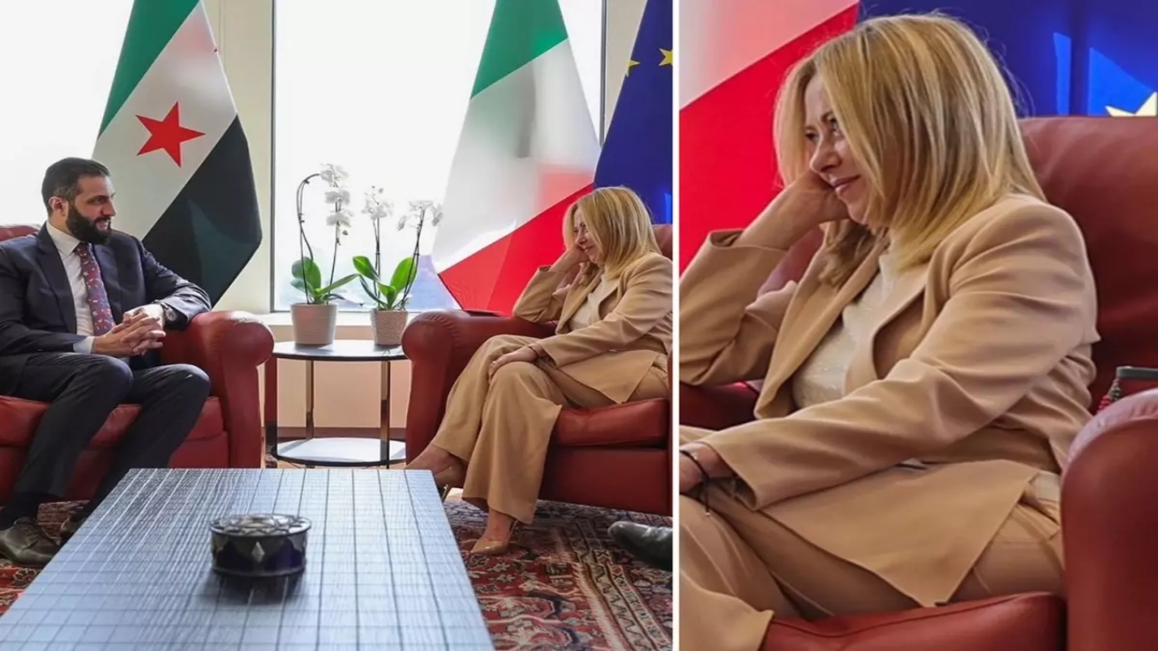 Foto - Görünce çok şaşıracaksınız! İtalya Başbakanı Meloni’nin Suriye lideri Şara’ya bakışları gündem oldu