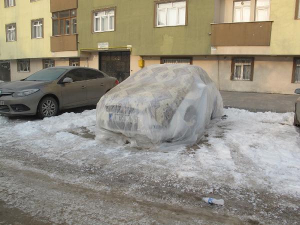 Foto - Görüntü Türkiye'den! Bir ilçe tamamen dondu
