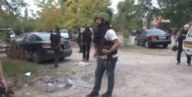 Foto - Görüntüler Azerbaycan-Ermenistan cephe hattından biraz önce geldi! Sığınaklara kaçtılar