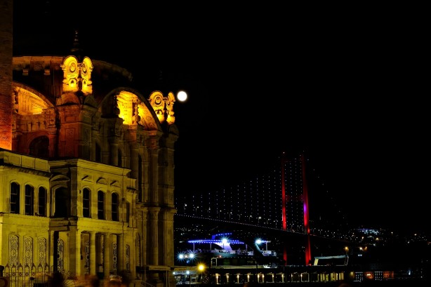 Foto - Görüntüler mest etti! İstanbul'da eşsiz dolunay manzarası